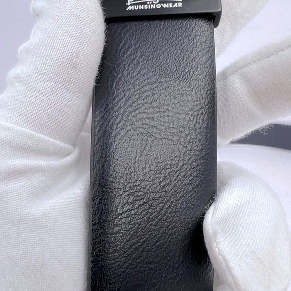 ORIGINAL PENGUIN MEN’S BLACK REVERSIBLE BELT, SMOOTH & TEXTURED BELT SIZE 38 - Picture 9 of 13